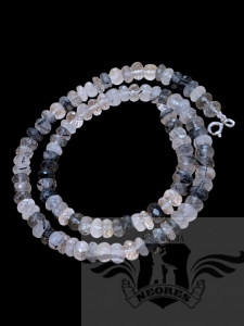 NASZYJNIK KWARC Z TURMALINEM 