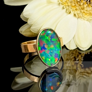CZARNY OPAL W ZŁOCIE